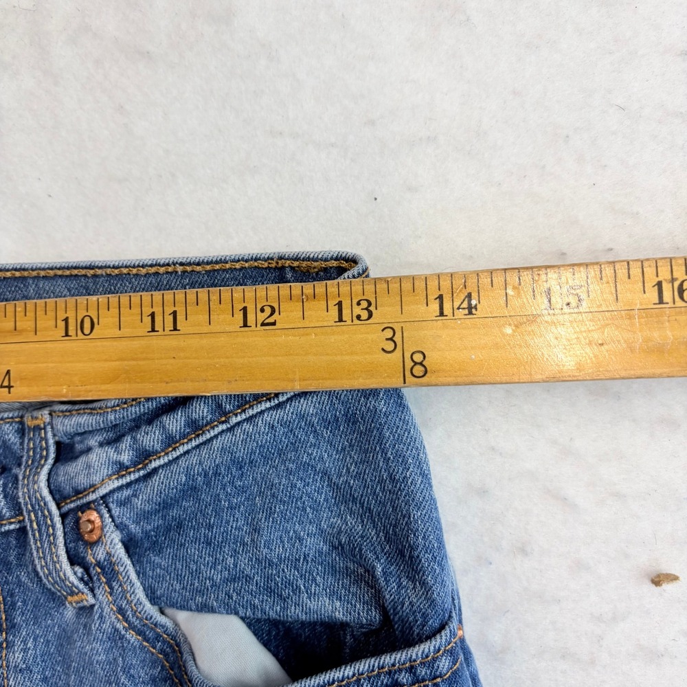 Levi's 501 Original Fit Jeans Womens 27 Blue Straight Leg Button Fly Stretch - Picture 7 of 12